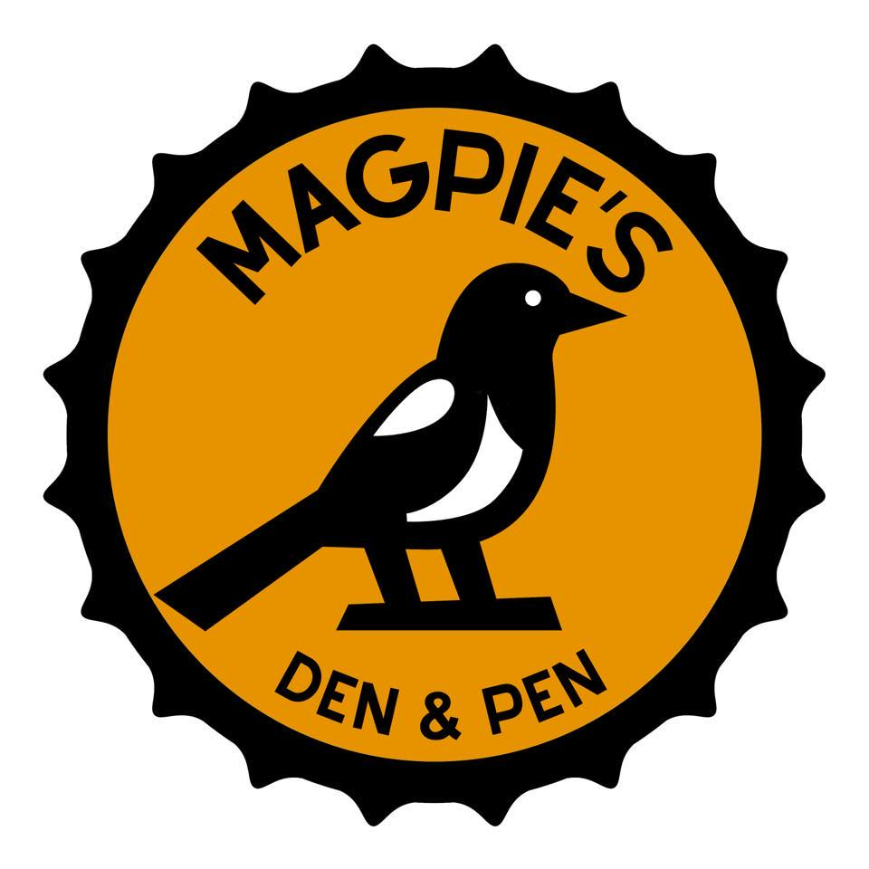Logo of Magpie's Dev & Pen featuring a magpie bird in black and white.