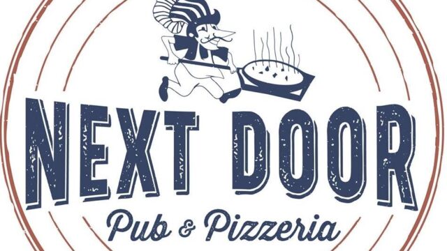Logo of Next Door Pub & Pizzeria in Lake Geneva.